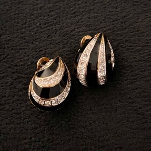 Crystal and Enamel Earrings